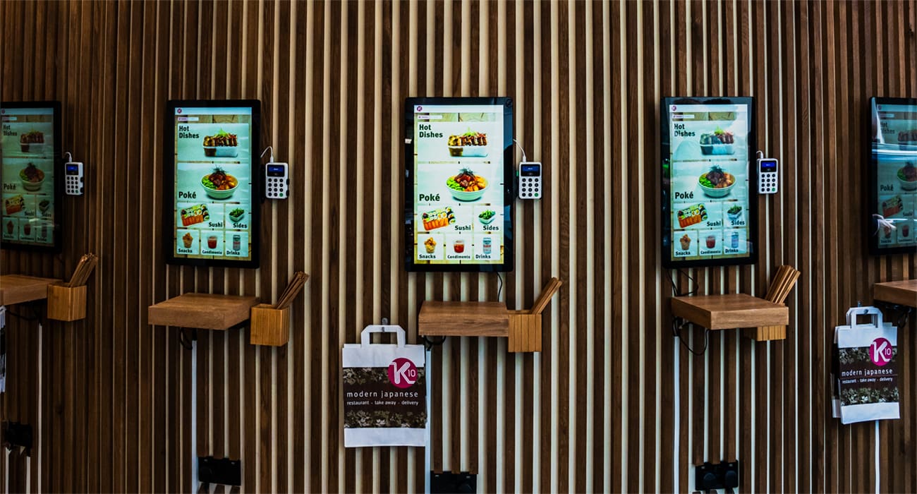 Row of kiosks at K10