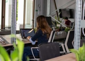 People working in an office