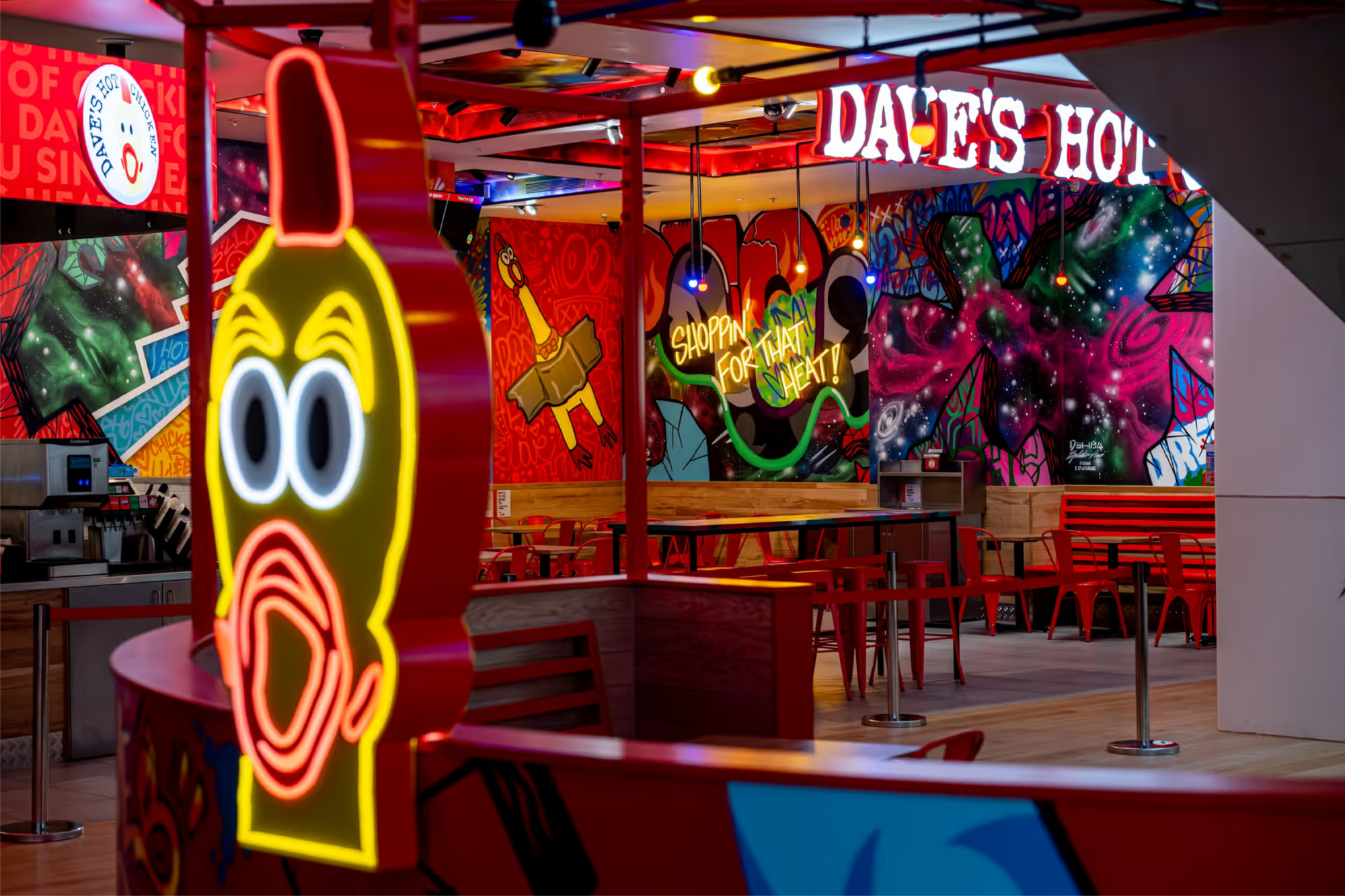 Dave's Hot Chicken interior in westfield